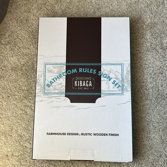 Bathroom Rules Sign Set. - Picture 5 of 10